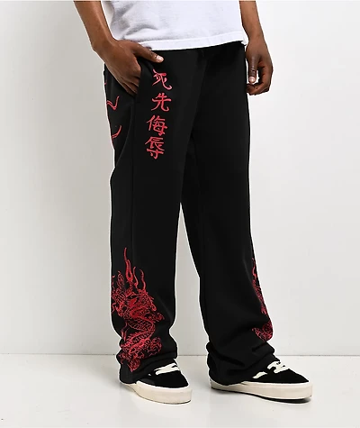 Ed Hardy Dragons Black Sweatpants