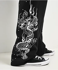 Ed Hardy Dragons Studded Black Sweatpants