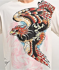 Ed Hardy Eagle Rhinestone White T-Shirt