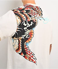 Ed Hardy Eagle Rhinestone White T-Shirt