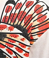 Ed Hardy Eagle Rhinestone White T-Shirt