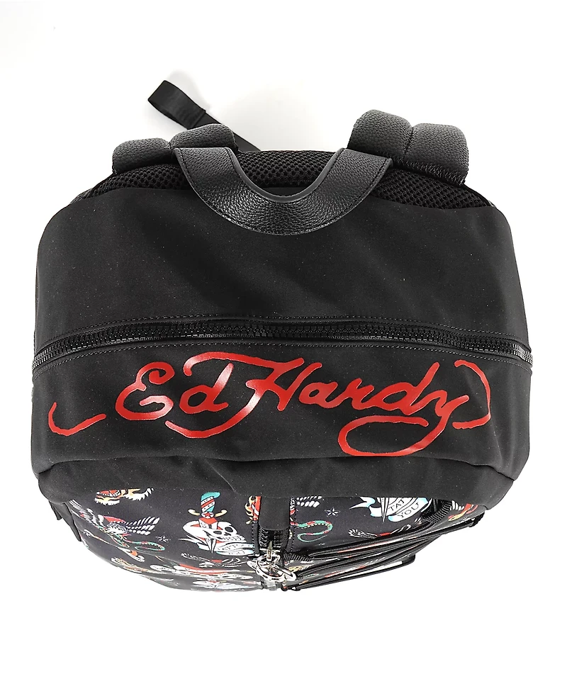 Ed Hardy Eve All Over Black Backpack