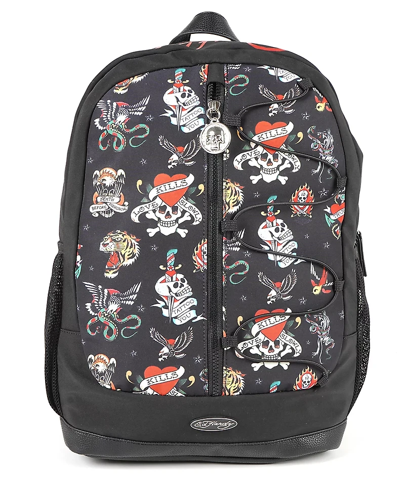 Ed Hardy Eve All Over Black Backpack