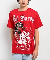 Ed Hardy Fire Panther Red T-Shirt