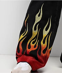 Ed Hardy Fire Skull Black Wide Leg Jeans