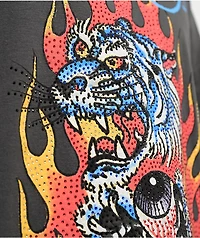 Ed Hardy Fire Tiger Charcoal T-Shirt