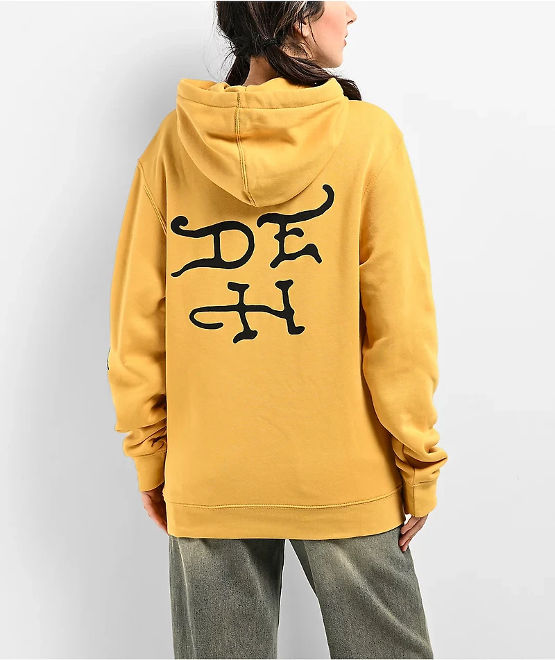 Ed Hardy Fire Tiger Golden Yellow Hoodie