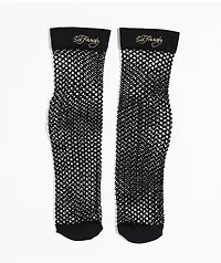 Ed Hardy Fishnet Black Crew Socks