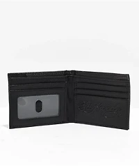 Ed Hardy Flaming Skull Bifold Black Wallet
