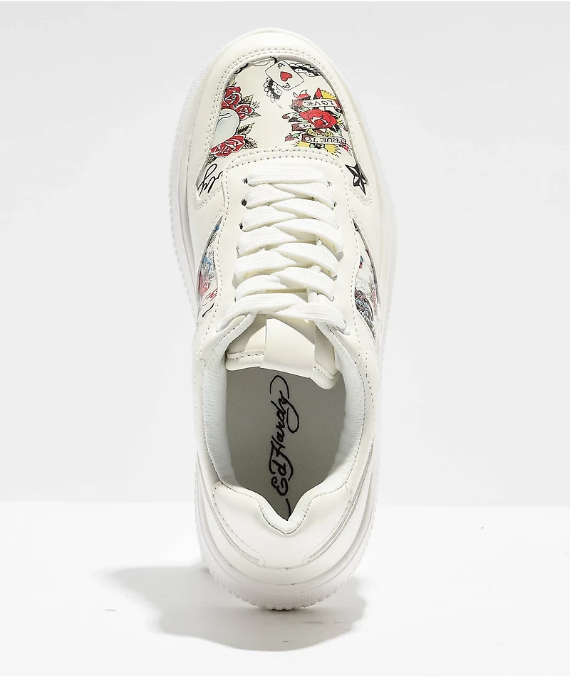 Ed Hardy Gwen White Shoes
