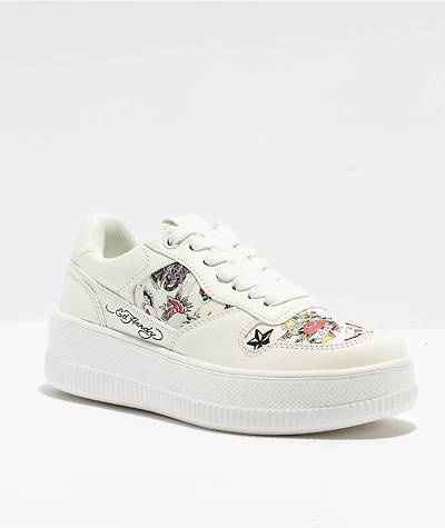 Ed Hardy Gwen White Shoes