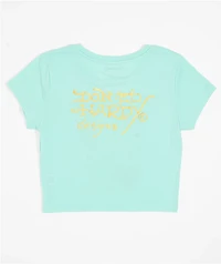 Ed Hardy Hand Mint Crop T-Shirt