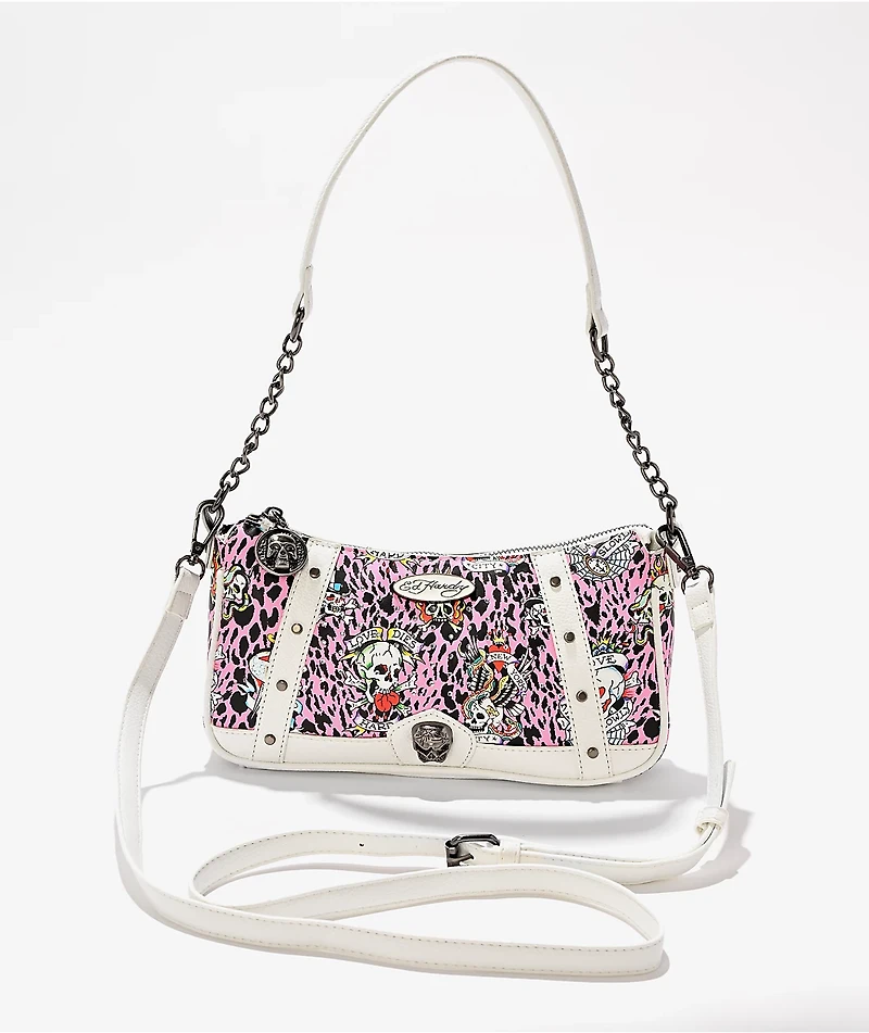 Ed Hardy Hazel Pink Shoulder Bag
