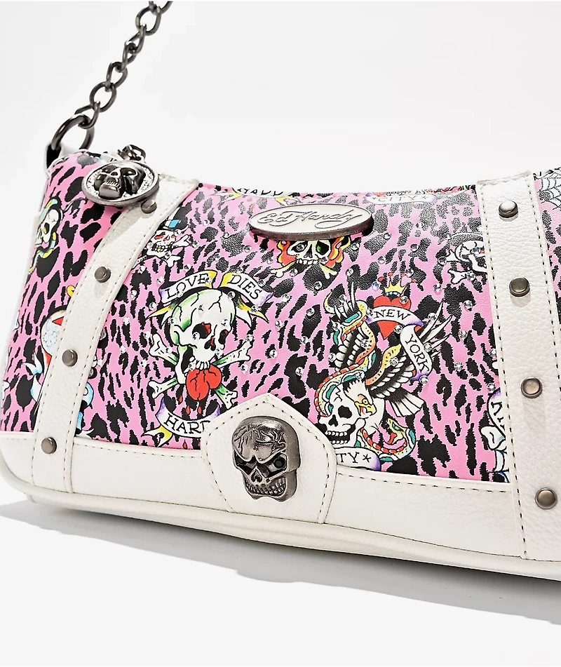 Ed Hardy Hazel Pink Shoulder Bag