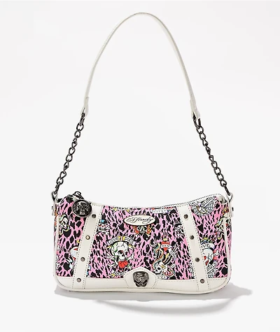 Ed Hardy Hazel Pink Shoulder Bag