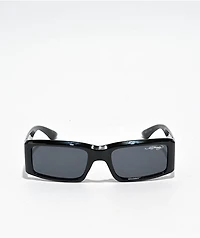 Ed Hardy Hokusai Black Rectangle Sunglasses