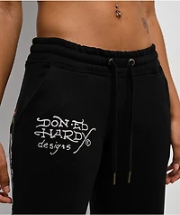 Ed Hardy Ice Flower Black Sweatpants