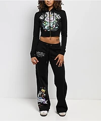 Ed Hardy Ice Flower Black Sweatpants