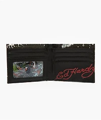 Ed Hardy Koi Studded Wallet
