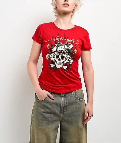 Ed Hardy LKS Red T-Shirt