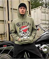 Ed Hardy LKS Skull Green Hoodie