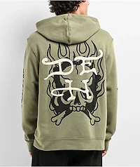 Ed Hardy LKS Skull Green Hoodie