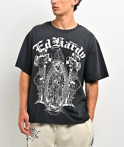 Ed Hardy Lord Mary Black Wash T-Shirt