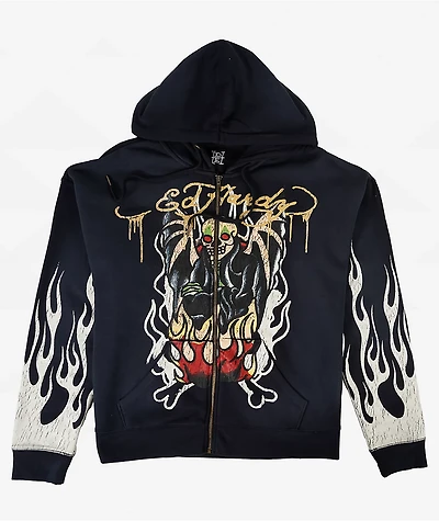 Ed Hardy Lord Sunfade Navy Zip Hoodie