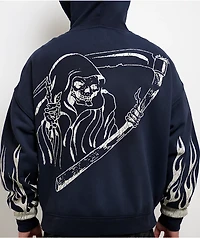 Ed Hardy Lord Sunfade Navy Zip Hoodie