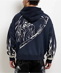 Ed Hardy Lord Sunfade Navy Zip Hoodie
