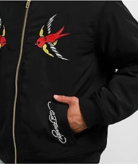 Ed Hardy Love Kills Slowly Black Bomber Jacket