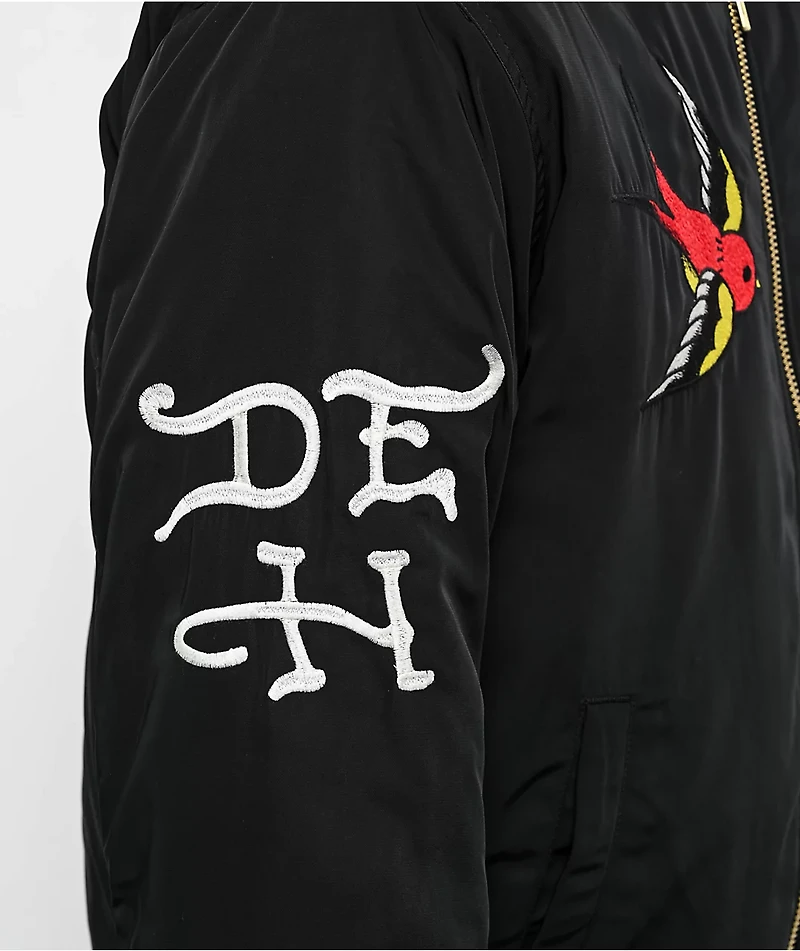Ed Hardy Love Kills Slowly Black Bomber Jacket