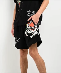 Ed Hardy Love Kills Slowly Black Walk Shorts