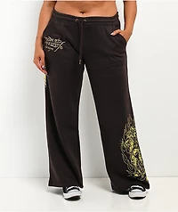 Ed Hardy Love Kills Slowly Espresso Brown Sweatpants