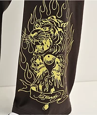 Ed Hardy Love Kills Slowly Espresso Brown Sweatpants