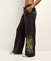 Ed Hardy Love Kills Slowly Espresso Brown Sweatpants