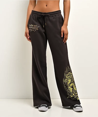 Ed Hardy Love Kills Slowly Espresso Brown Sweatpants