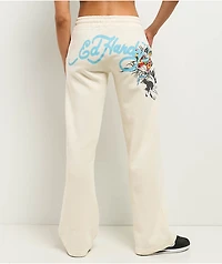 Ed Hardy Love Kills Slowly Heart Ivory Sweatpants