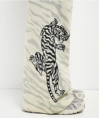 Ed Hardy Love Kills Slowly Zebra Natural Sweatpants