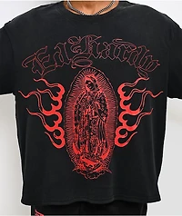 Ed Hardy Mary Dragons Black 2fer Long Sleeve T-Shirt