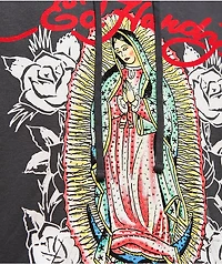 Ed Hardy Mary Rhinestone Charcoal Hoodie