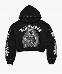 Ed Hardy Mary Studded Black Hoodie