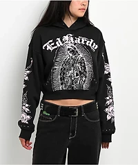 Ed Hardy Mary Studded Black Hoodie