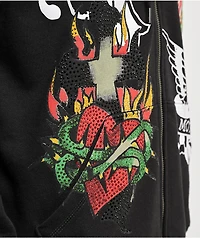 Ed Hardy Mother Mary Black Zip Hoodie