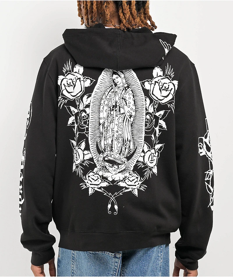 Ed Hardy Mother Mary Black Zip Hoodie