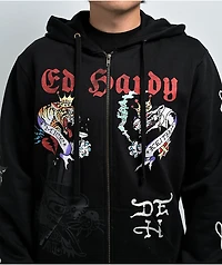 Ed Hardy Panther Black Zip Hoodie