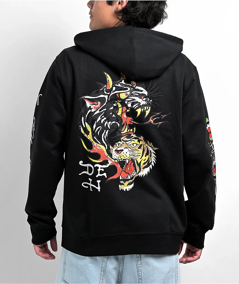Ed Hardy Panther Black Zip Hoodie