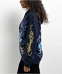Ed Hardy Panther Bulldog Navy Zip Hoodie