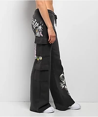 Ed Hardy Panther Charcoal Cargo Sweatpants