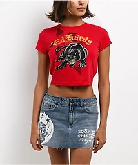 Ed Hardy Panther Cherry Crop T-Shirt